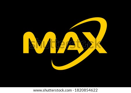 Typography of MAX with unique on 'X' letter ready to use.