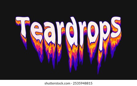 Typography Melting Font Vector Design, and Graphics Design For Tshirt, Streetwear, urban style, poster, and sticker