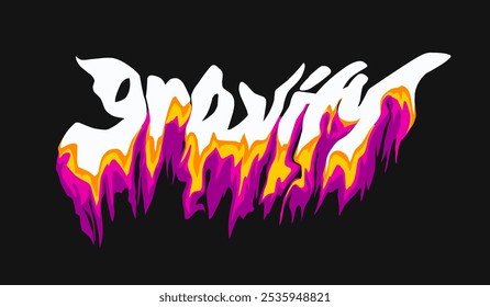 Typography Melting Font Vector Design, and Graphics Design For Tshirt, Streetwear, urban style, poster, and sticker