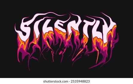 Typografie Melting Font Vector Design, und Grafikdesign für Hemd, Streetwear, Urban Style, Poster und Aufkleber