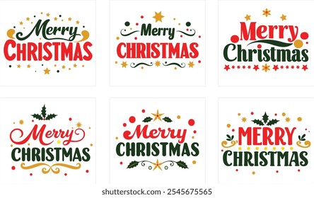 Tipografía Vector de diseño de Navidades alegres,