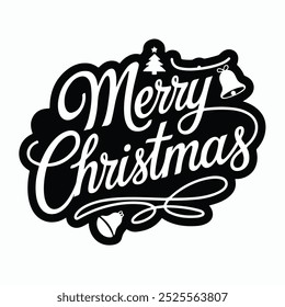Tipografía Navidades alegres Ilustración vectorial de fondo de Plantilla simple.