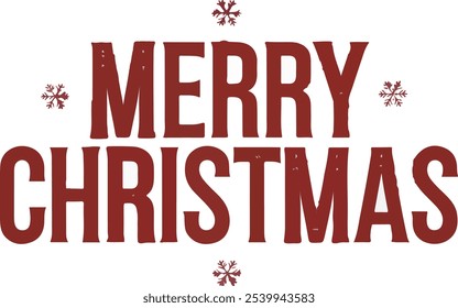 Typography Merry Christmas simple template background Vector illustration.
