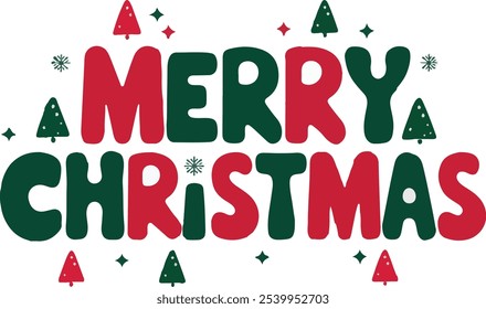 Tipografía Navidades alegres Ilustración vectorial de fondo de Plantilla simple.