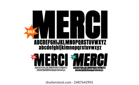 Typography minimal modern bold  fonts style. Minimalist modern alphabet font.