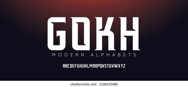 Typography minimal modern slim monogram fonts style. Vector illustration and tech font. Abstract minimal modern alphabet font.