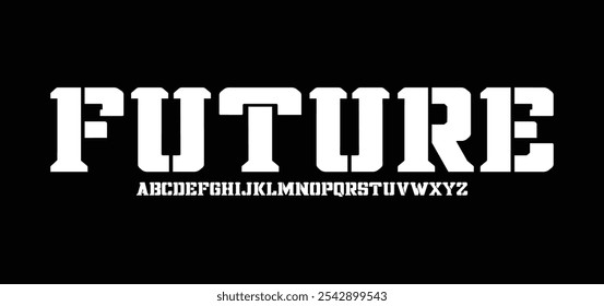 Typography minimal modern slim monogram fonts style. Vector illustration and tech line font. Abstract minimal modern alphabet font.
