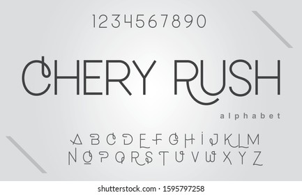 Typography minimalist regular and number. urban fashion modern fonts set. vector illustration