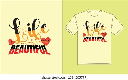 Typography, modern, creative, classic t-shirt design. Illustrator graphics design. Editable template t-shirt design.