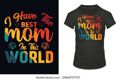 Typografía Archivo vectorial de diseño de camisetas de mamá