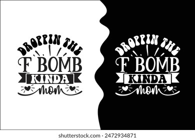 Typography mom t-shirt design vector