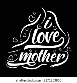 Typography mother t-shirt design, mom lover, graphic element