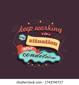 typography motivation. vector lettering typography. the art of composing motivational words. 