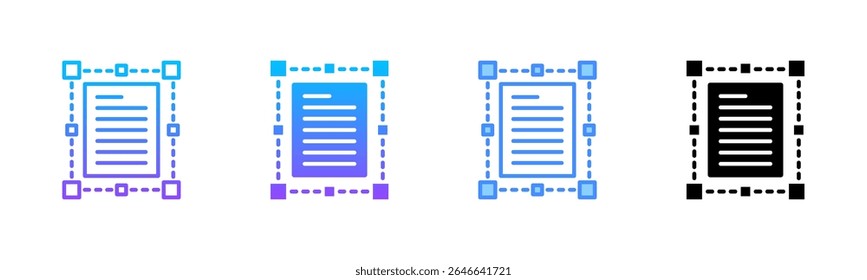 Typography Multi Style Icon Set