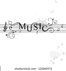 Typography music banner