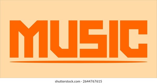 typography MUSIC word art illustration,  text effect style, eps file format