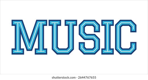 typography MUSIC word art illustration,  text effect style, eps file format
