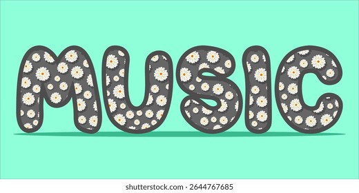 typography MUSIC word art illustration,  text effect style, eps file format
