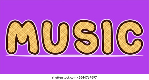 typography MUSIC word art illustration,  text effect style, eps file format