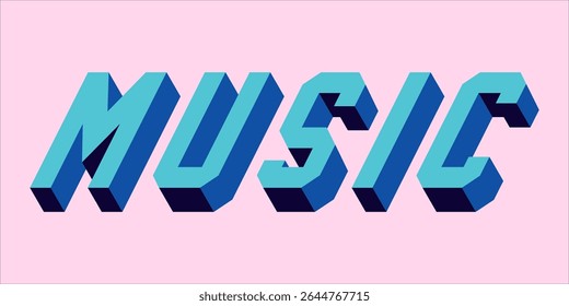 typography MUSIC word art illustration,  text effect style, eps file format