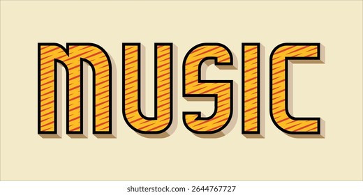 typography MUSIC word art illustration,  text effect style, eps file format