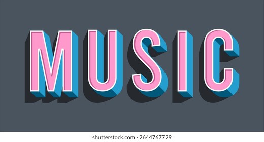 typography MUSIC word art illustration,  text effect style, eps file format