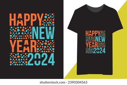 Typography new year celebration t-shirt