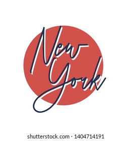 Typography New York City t-shirt and apparel abstract design, graphic vector, slogan, printing design. 