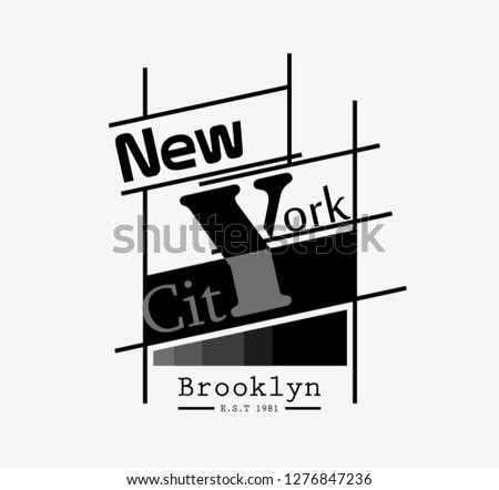 typography of new york city vector illustration for t shirt design