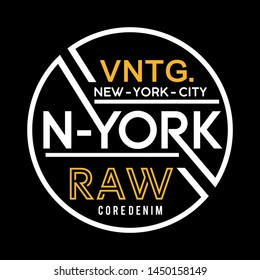 typography new york for print t shirt 