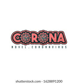Typography for Novel Coronavirus vector Illustration for template design