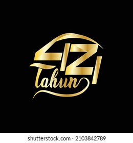 Typography of the number 424 years. birthrate. 424 anniversary