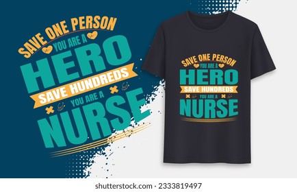 typography Nurse T shirt Design