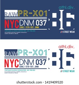 Typografie nyc für Printhemd-Männer