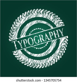 Typography on blackboard
