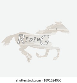 Typography on the horse is the best art type on the light white background.