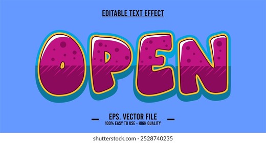 typography OPEN word art illustration