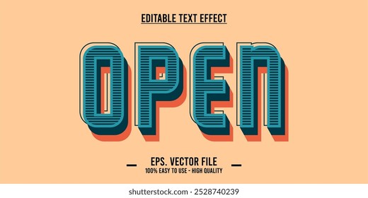 typography OPEN word art illustration