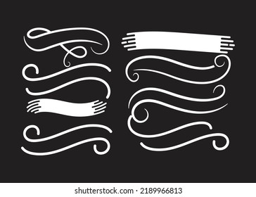 Typography ornament ribbon vector for t shirt design