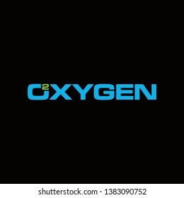 Typography Oxygen Simple Vector Logo