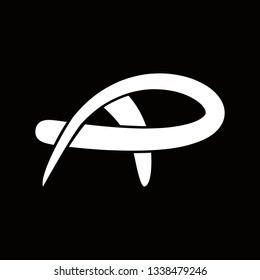 Typography pa shape vector logo