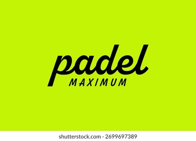 typography padel maximum symbol logo vector design template with simple and elegant styles
