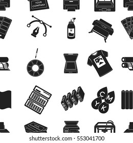 Typography pattern icons in black style. Big collection of typography vector symbol stock illustration