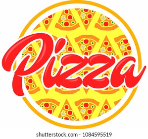 Typography Pizza Vector Stock Vector (Royalty Free) 1084595519 ...