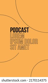 Typografía Podcast simple afiche. Pasos 10