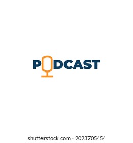 Typography podcasts. Simple and modern. Can be used for templates or logos.