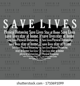 Typography poster campaign with covid-19 coronavirus themes