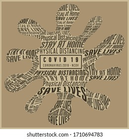 Typography poster with covid-19 coronavirus themes