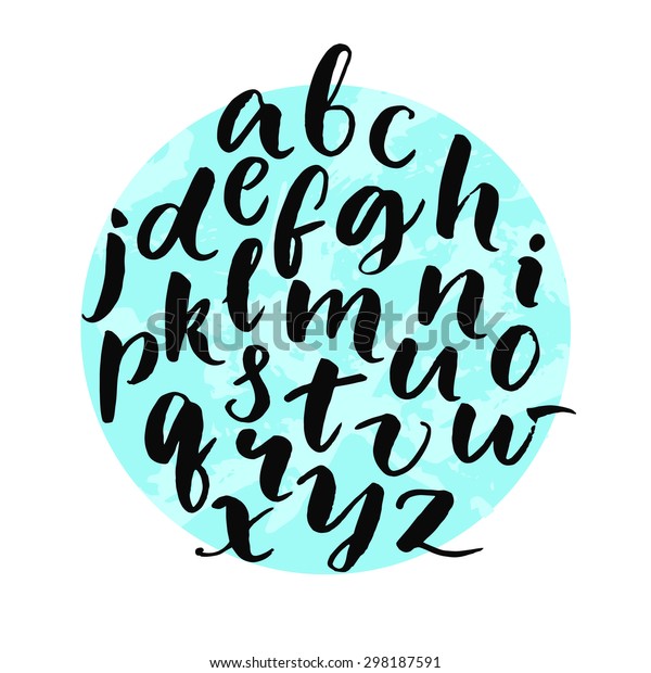 Typography Poster Lowercase English Alphabet Circle Stock Vector ...