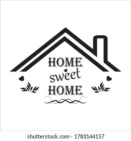 Typografie-Poster mit Phrase zu Hause